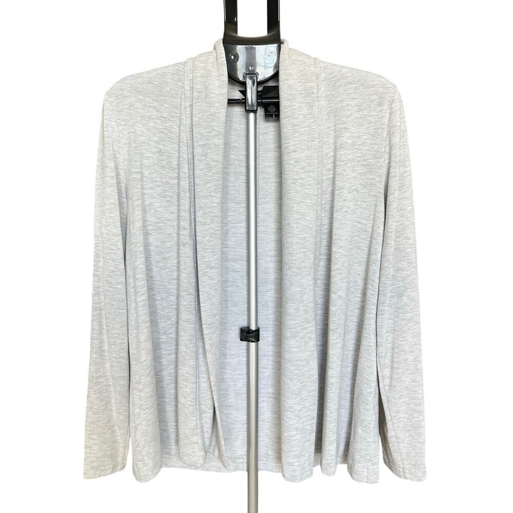 Women's Banana Republic Open Terry Cardigan, XS, Heather Gray